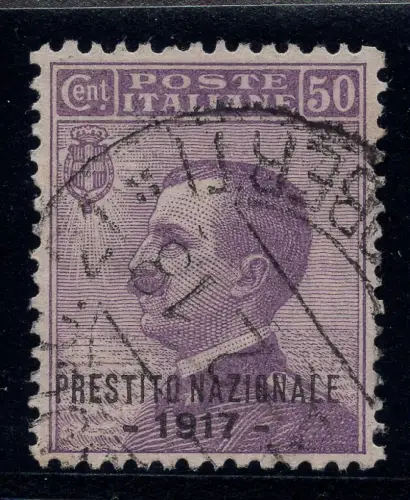 Michetti Cent. 50 Nr. 85 aufgedruckt Nationale Ausleihe