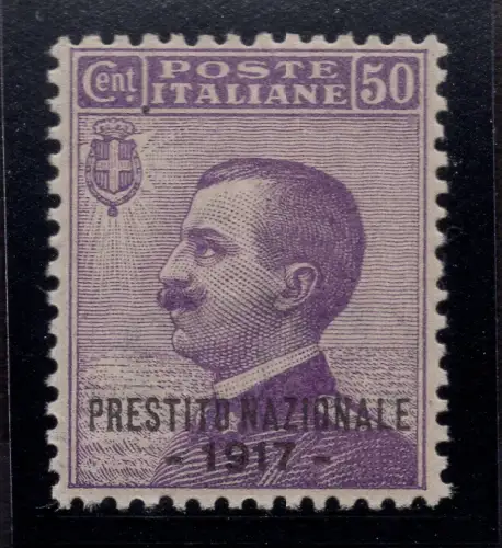 Michetti Cent. 50 Nr. 85 aufgedruckt Nationale Ausleihe - MLH