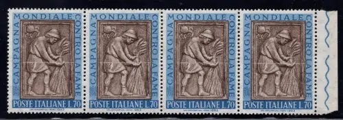 Fame Lire 70 Nr. 959 4er Streifen mit weißer Linie - MNH