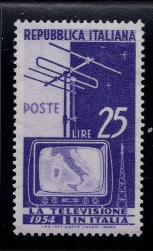 Fernseher Lire 25 Nr. 735 Wasserzeichen in Position DB - MNH