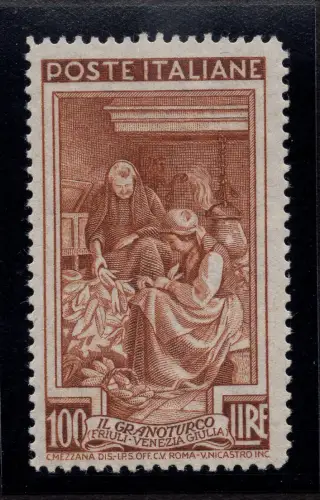 Lavoro Lire 100 Nr. 651 filigran DB gezahnt 13,1/4