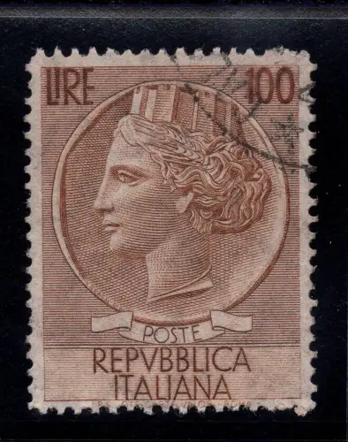 Syrakus Lire 100 Nr. 785 filigrane Sterne II 65. Rechts