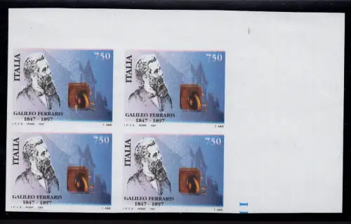 Galileo Ferraris Nr. 2261 Viertel ungezähnt - MNH