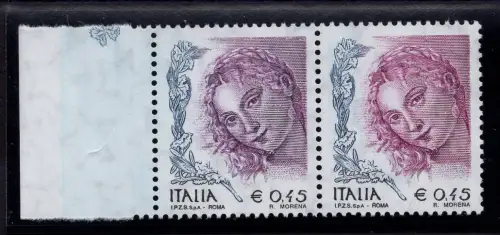 Frau in der Kunst Euro 0,45 verschiedene Farbe lila Nr. 2726B - MNH