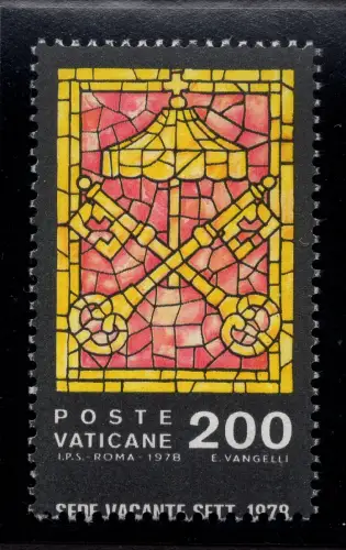 Sede Vacante '78 Lire 200 n. 642a verschobene Verzahnung - MNH