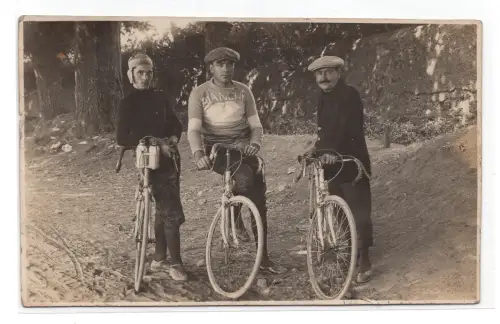 Maino Bianchi Radsport Cuniolo Fotokarte Anfang 1900