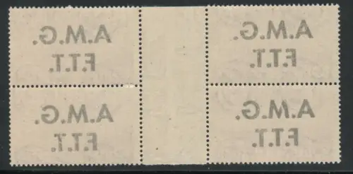 Demokratische Luftpost Lire 10 mit Gruppenzwischenraum und klarem Abziehbild