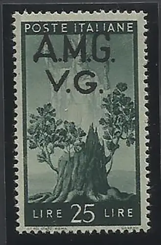 AMG. Sehr guter Zustand. - Democratica Lire 20 Sorten verschobener Aufdruck