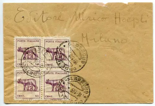 Filigrane Viertellupe auf Umschlag