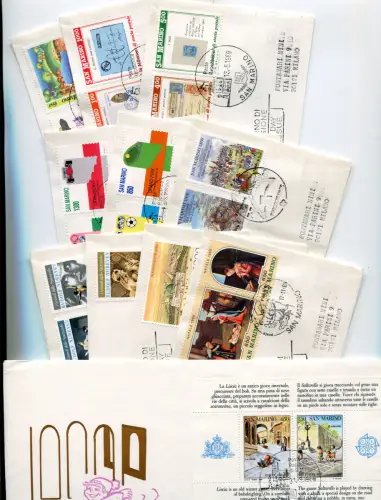 San Marino FDC Venetia 1989 kompletter Jahrgang