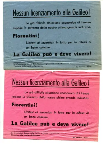 Florenz Keine Galileo-Entlassung - 2 Flyer gestartet Aereo Club
