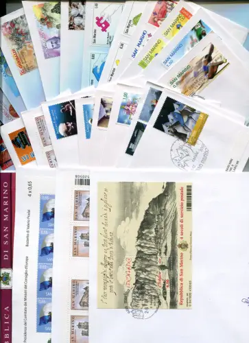 San Marino FDC Venetia 2007 kompletter Jahrgang