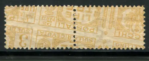 Postpakete Lire 3 Nr. 32 mit geradem Druck nach