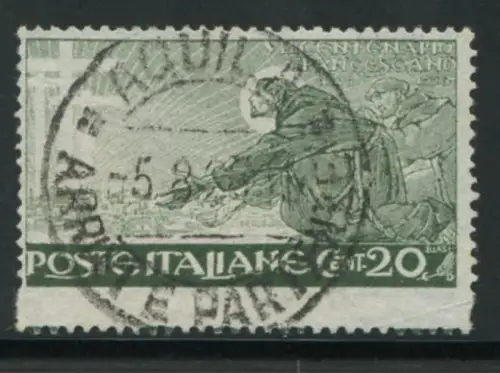 S. Francesco Cent. 20 stark nach unten verschobene untere Verzahnung