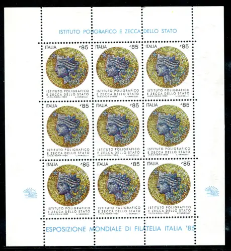 Italia Turrita 1985 - Bogen Weltausstellung Italien