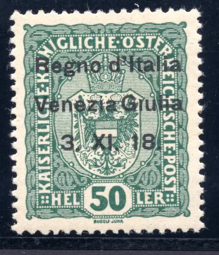 Venezia Giulia - 50 Heller Nr. 11l Fehler ohne Punkt auf der I - MNH
