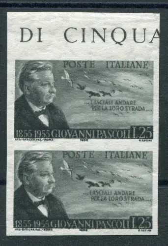 Giovanni Pascoli Lire 25 ungezahnte Sorte