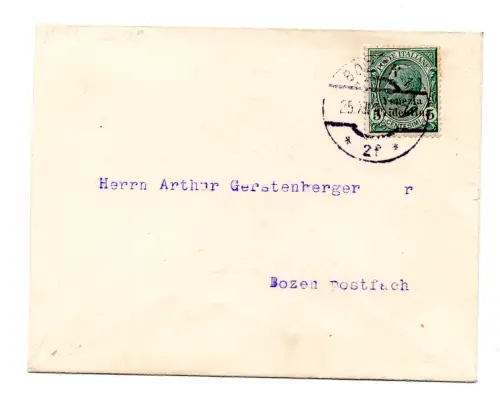 Trentino-Südtirol - Cent. 5 Löwen Nr. 21 isoliert