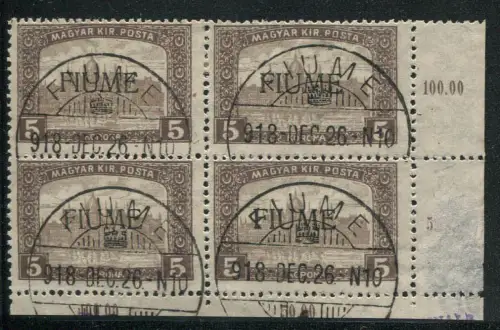 Fluss Vedute 5 Kr. Viertelhandaufdruck gebraucht