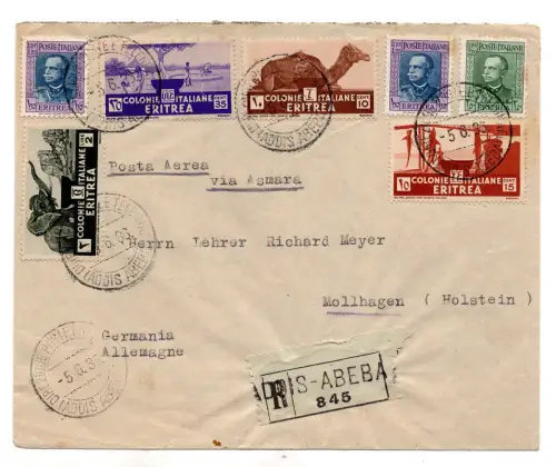 Eritrea - Vitt. Emanuele III. Lesen Sie 2,50 auf Umschlag