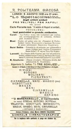 1918 - Pro Velivoli per Napoli - Plakat für eine Show