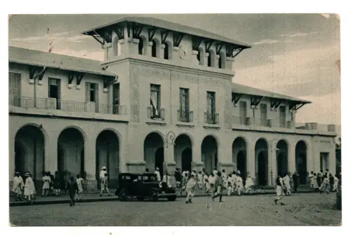 Äthiopien Cent. 30 auf AK Addis Abeba, Der Bahnhof
