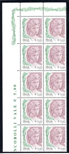 Frau in der Kunst Euro 0,10 mit Fehlern am Rand