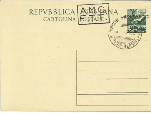 Triest A - C.P. Lire 12 Democratica Nr. C 3B (sz. A+B) - gebraucht