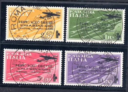 Rom - Buenos Aires P.A. n. 56/59 gebrauchte Serie Stornierung nicht garantiert