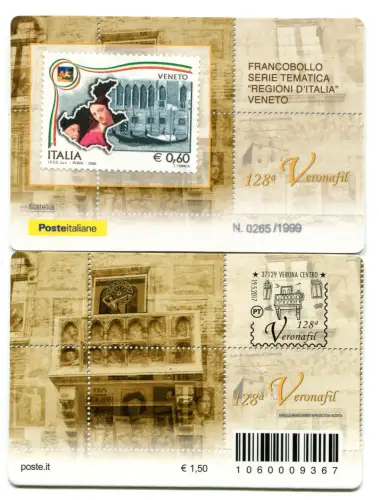 Philatelistische Karte 128^ Veronafil 2017