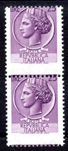 Syrakus Lire 25 Sorten stark verschobene Verzahnung