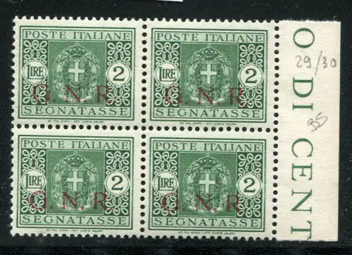 Steuermarken Lire 2 Brescia Quartina