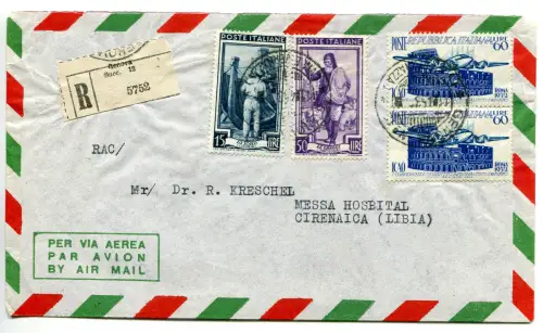 ICAO Lire 60 Paar auf Umschlag Racc.