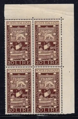 Biennale di Venezia Lire 20 Nr. 596 II Titatura - MNH