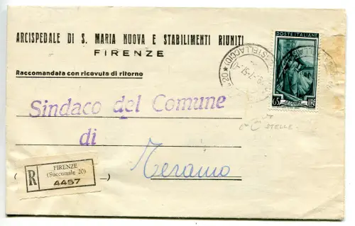 Arbeit Lire 65 filigrane Sterne isoliert auf Falz Racc.