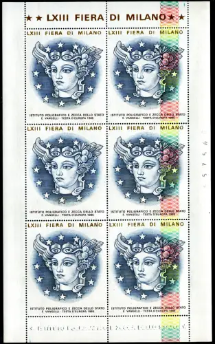 Erinnerungsbogen LXIII Fiera di Milano 1985