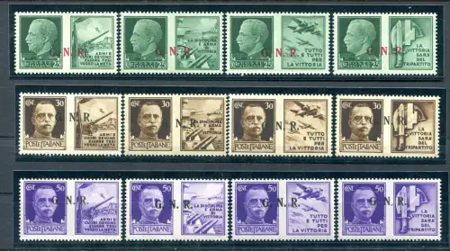 Kriegspropaganda G.N.R. komplette Serie Brescia III Type