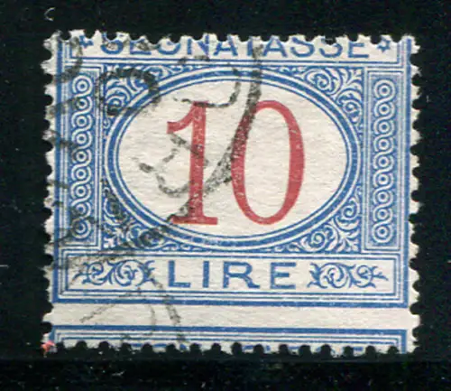 Steuermarken Lire 10 Sorten verschobene horizontale Verzahnung