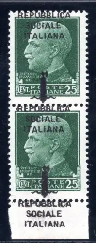 Cent. 25 verschobene Überdrucksorten