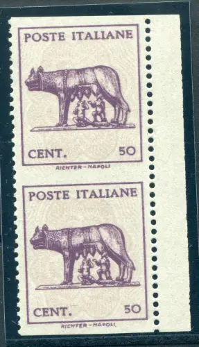 Filigrane Lupe vertikales Paar horizontal ungezahnt