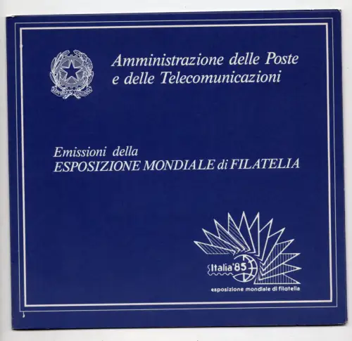 Folder Precursore P32 Weltausstellung der Philatelie Italien '85