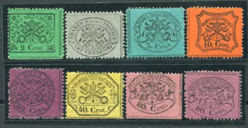 Päpstlich - Dritte Ausgabe Serie von acht gezackten Werten