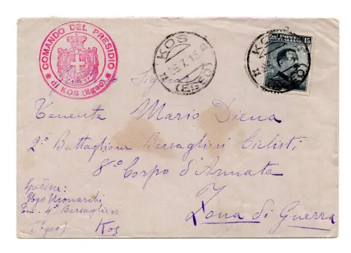 Coo - Michetti Cent. 20 isoliert auf Umschlag