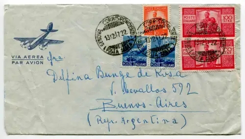 Democratica Lire 100 Sorten Doppelgravur auf Umschlag