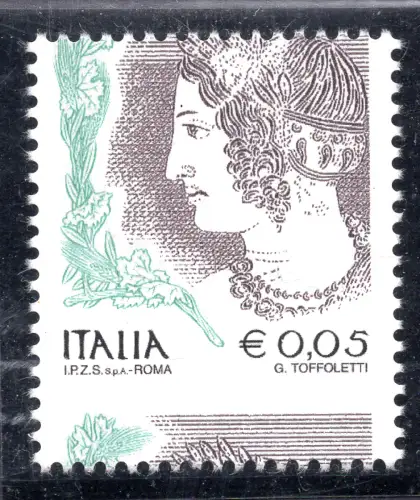 Frau in der Kunst Euro 0,05 versetzte Verzahnung