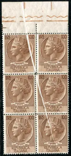 Syrakus Lire 100 Sterne III Sorte Falzpapier