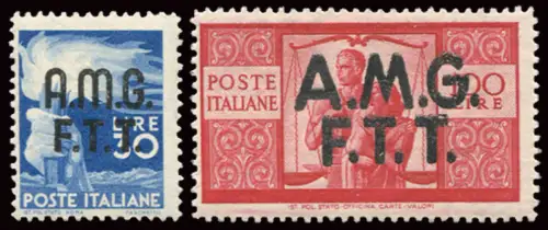 Triest A - Democratica Lire 30 e 100