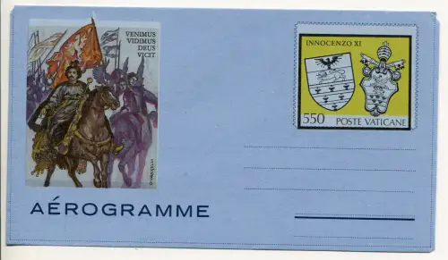 Vatikan - Aerogramma Lire 400 Innozenz XI Nr. Bei 22 Sorten 5