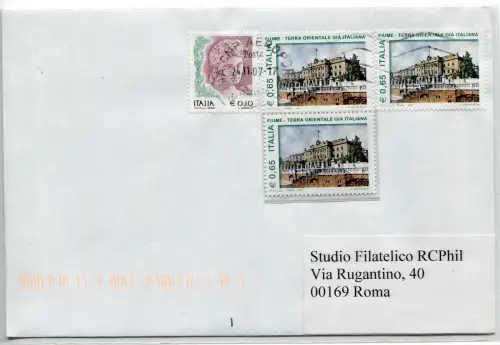 Fluss nach Italien Euro 0,65 Paar auf Umschlag mit Vorlaufdatum