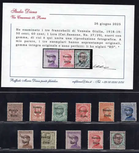 1918 Venezia Giulia Nr. 19/29 komplette Serie postfrisch